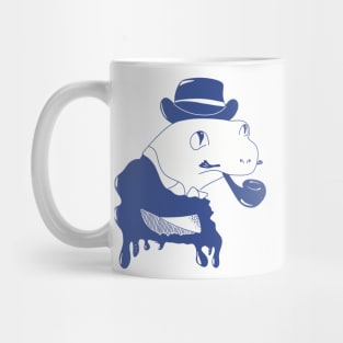 Blue Fancy Frog with Pipe Mug